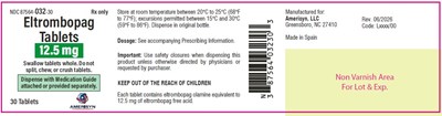 Eltrombopag 12.5 mg Label (Eltrombopag 12.5mg 30ct Label)